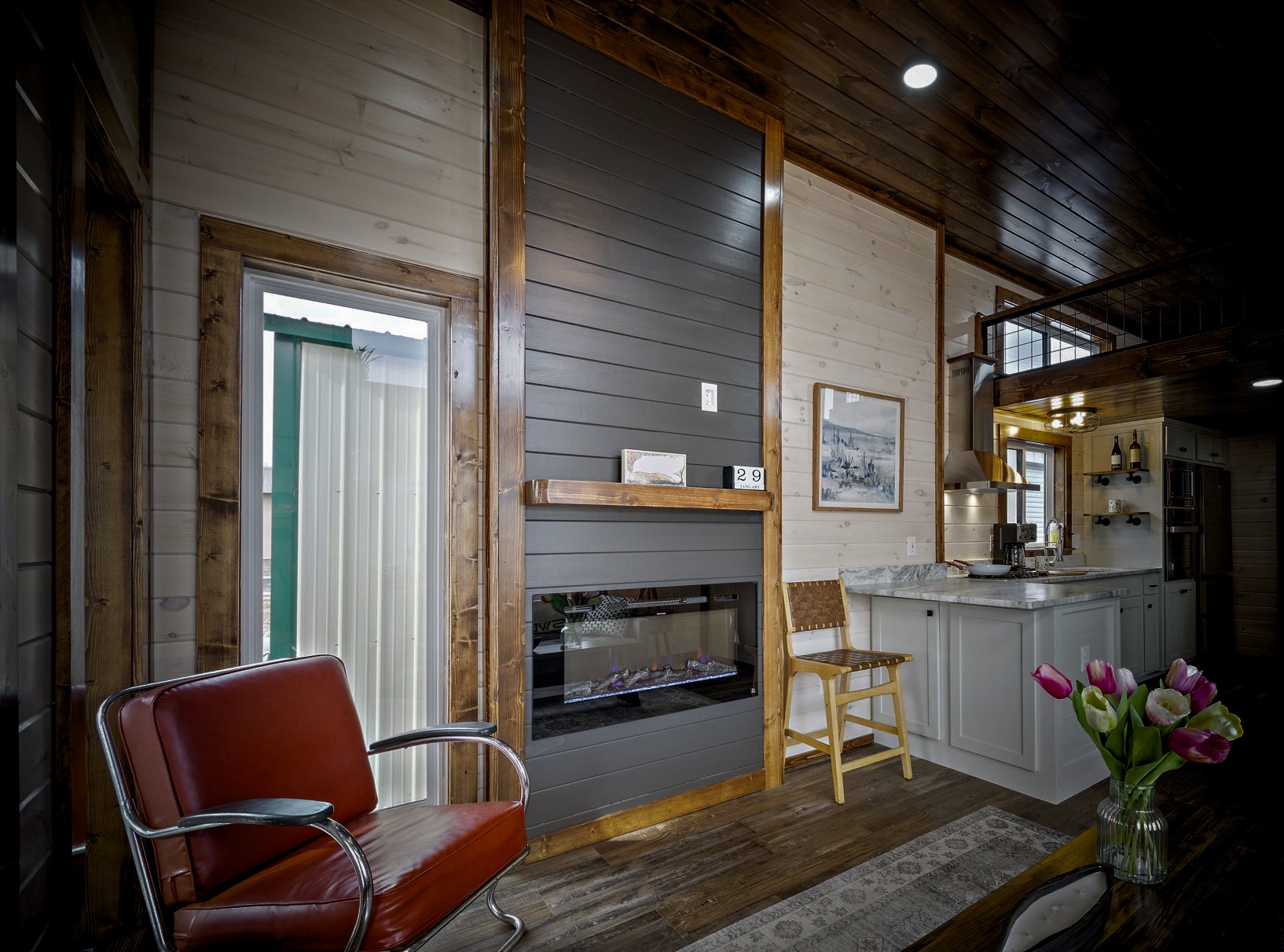 Feature Wall with 15k BTU Electric Fireplace